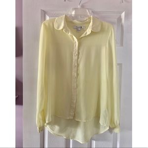 Forever 21 Sheer Button Down Top